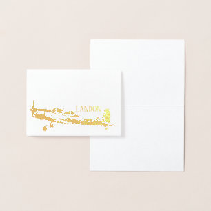 Aeroplane Personalised Gold Foil Stationery Foil Card
