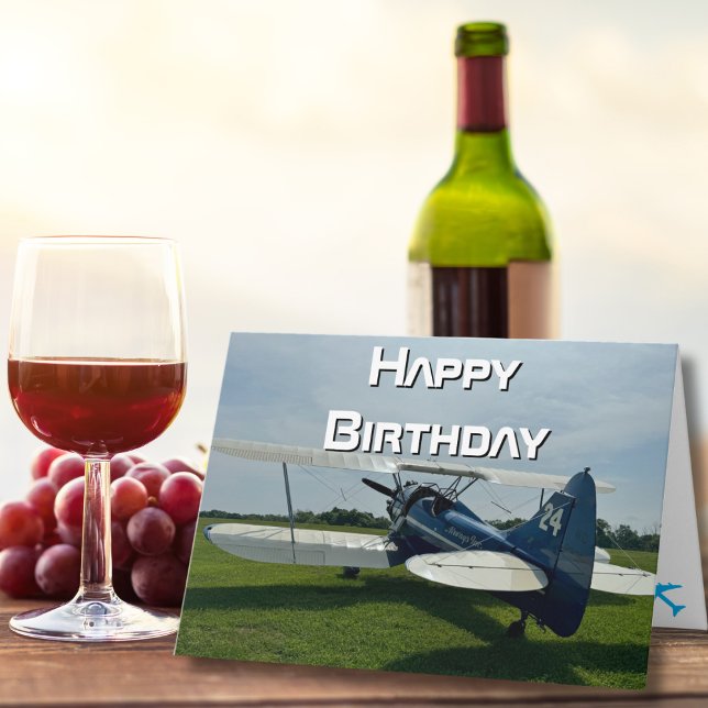 Aeroplane photo, Cool Aviation Pilot Birthday Card (Creator Uploaded)