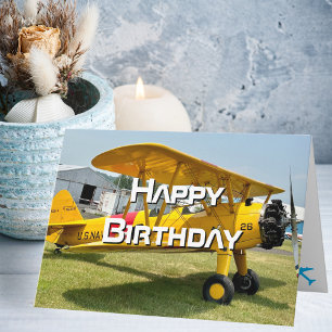 Aeroplane photo,Cool Aviation Pilot Birthday Card