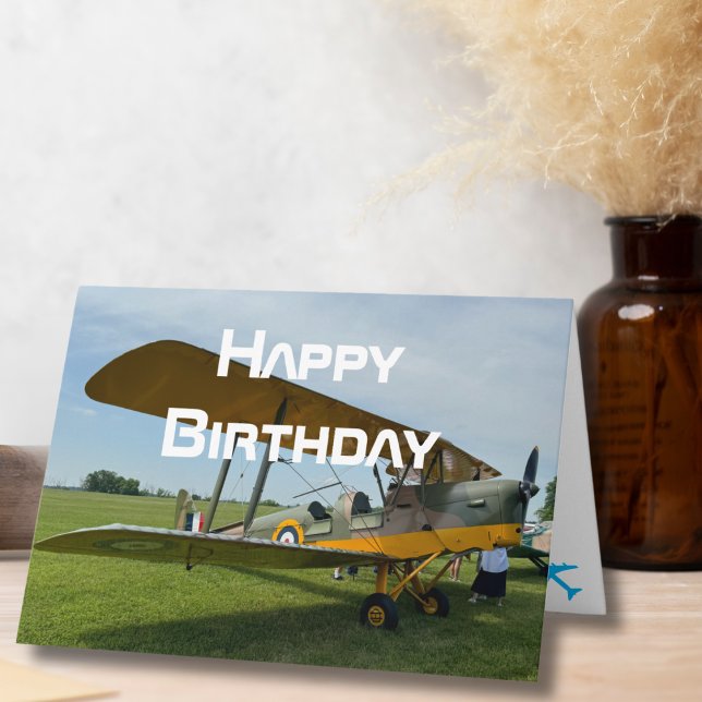Aeroplane photo, Cool Aviation Pilot Birthday Card (Creator Uploaded)