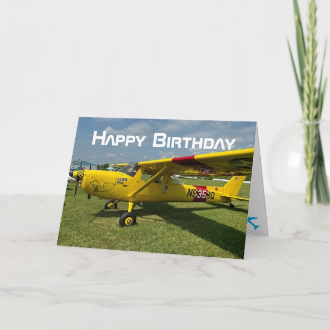 Aeroplane photo, Cool Aviation Pilot Birthday Card (Front)