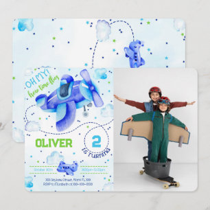 Aeroplane Photo Invitations
