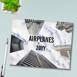 Aeroplane  Photo Pilot Aviator Fun Simple 12 Month Calendar