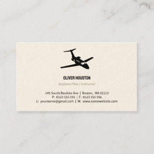 Aeroplane Pilot   Aviation Business Card