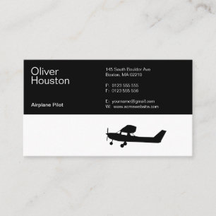 Aeroplane Pilot   Aviation Business Card