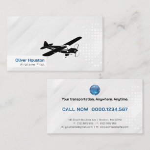 Aeroplane Pilot   Aviation Business Card