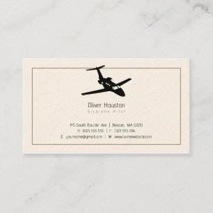 Aeroplane Pilot   Aviation Business Card