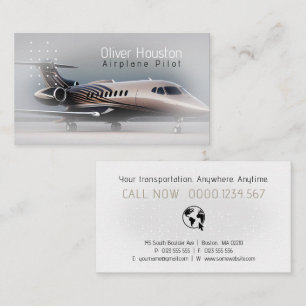 Aeroplane Pilot   Aviation Business Card