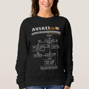 Aeroplane Pilot Aviation Trouble Shooting Guide Sweatshirt