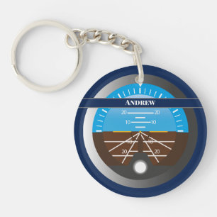 Aeroplane Pilot Cockpit Instrument Key Ring