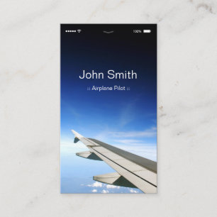 Aeroplane Pilot - Customisable Flat UI Style Business Card