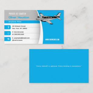 Aeroplane Pilot   Flight Business Card