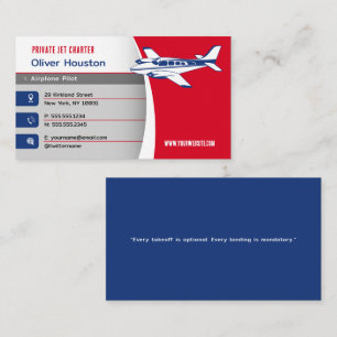 Aeroplane Pilot   Flight Business Card