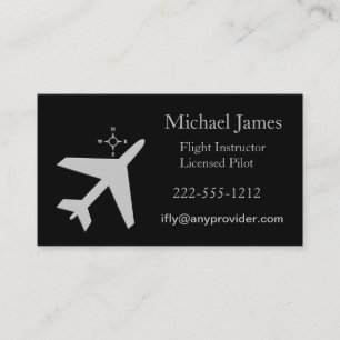 Aeroplane Pilot Flight Instructor Card customise