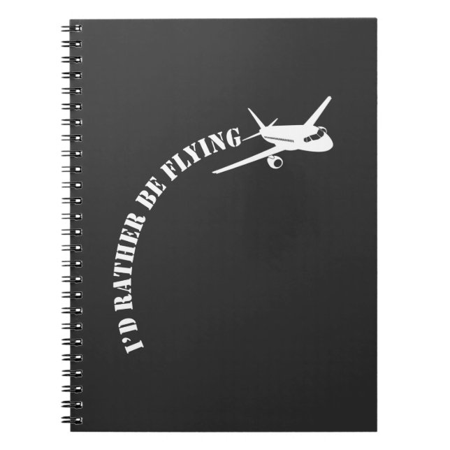 Aeroplane Pilot Flying Plane Aviation Enthusiast Notebook (Front)