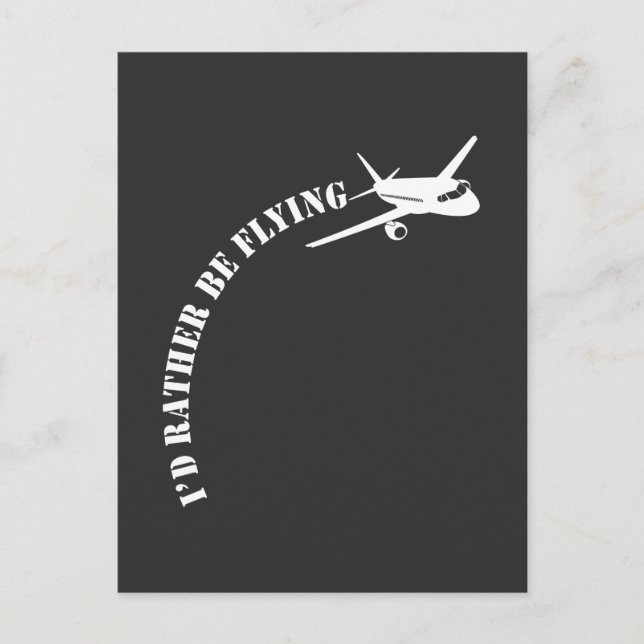Aeroplane Pilot Flying Plane Aviation Enthusiast Postcard (Front)