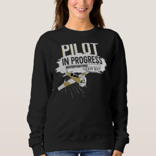 Aeroplane Pilot Future Pilot Vintage Pilot In Prog Sweatshirt