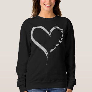 Aeroplane Pilot Heart Biplane Sweatshirt