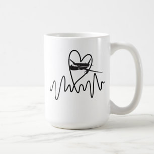 Aeroplane Pilot Heartbeat Flying Coffee Mug