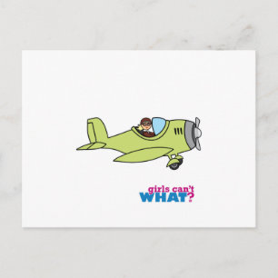 Aeroplane Pilot - Light/Blonde Postcard