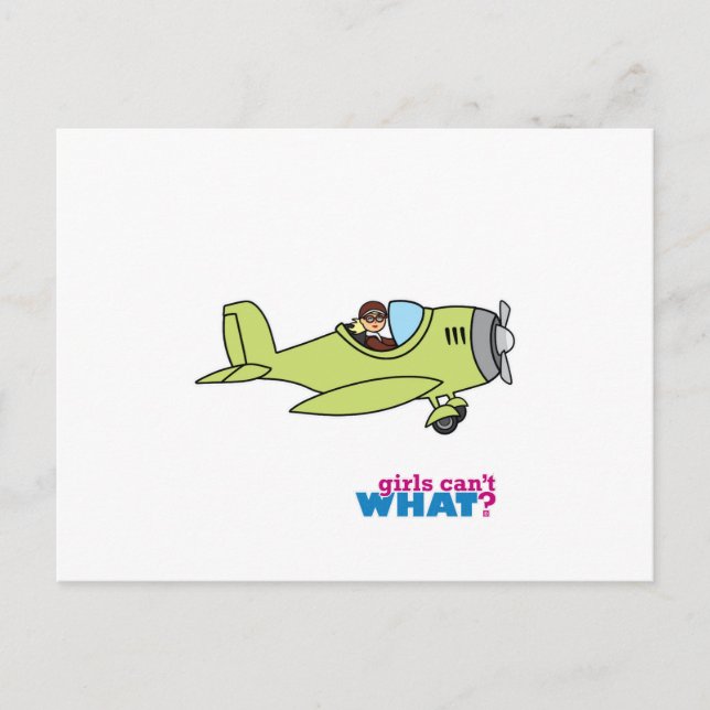 Aeroplane Pilot - Light/Blonde Postcard (Front)