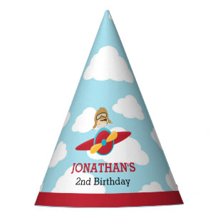 Aeroplane Pilot Party Hats - Kids Boy Birthday