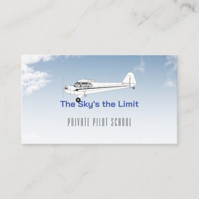 Aeroplane Pilot School | Instructor Business Card (Front)