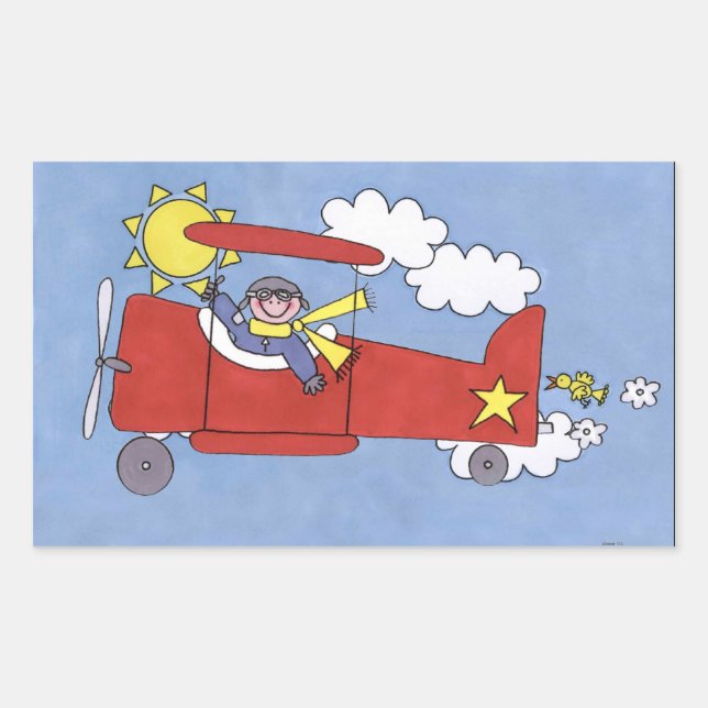 aeroplane pilot sticker (Front)