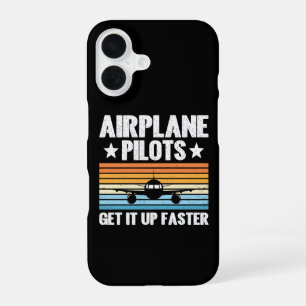 Aeroplane Pilots Get Up Faster Aviator Aeroplane iPhone 16 Case
