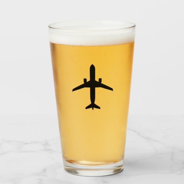Aeroplane Pint Glass (Front Filled)
