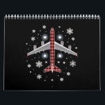Aeroplane Plaid Christmas Pilot Calendar<br><div class="desc">Aeroplane Plaid Christmas</div>