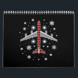Aeroplane Plaid Christmas Pilot Calendar<br><div class="desc">Aeroplane Plaid Christmas</div>