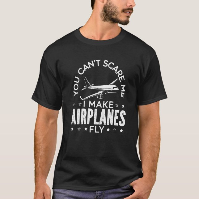 Aeroplane Plane Pilot Aviator Sky Flight Instructo T-Shirt (Front)