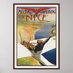 Aeroplane Poster/Print: Meeting d'Aviation Poster