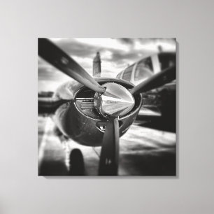 Aeroplane propeller Black and White Canvas Print