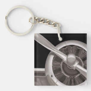 Aeroplane Propeller Closeup Key Ring