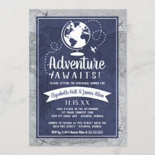 Aeroplane Rehearsal Dinner Invitation
