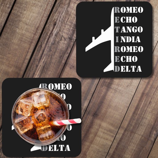 Aeroplane Retired Nato Phonetic Alphabet Aviation Coaster (Creator Uploaded)