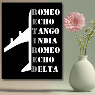Aeroplane Retired Nato Phonetic Alphabet Aviation Poster
