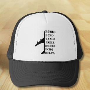 Aeroplane Retired Nato Phonetic Alphabet Aviation Trucker Hat