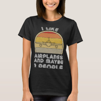 Aeroplane  Retro Plane  For Aviation Fans T-Shirt