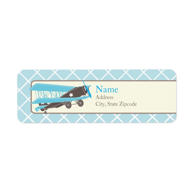 Aeroplane Return Address Label (Front)