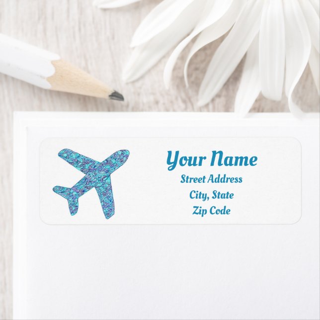 Aeroplane Return Address Labels (Insitu)