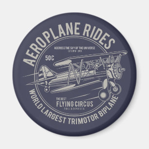 Aeroplane rides flying circus Airplane Gifts Magnet