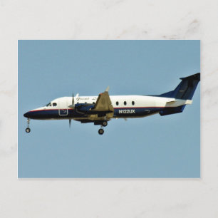 Aeroplane roar through the sky postcard