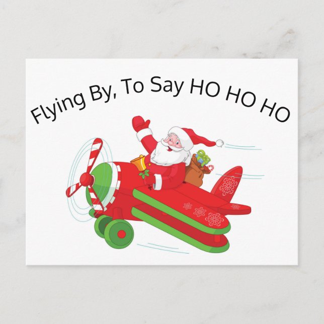 Aeroplane Santa Postcard (Front)