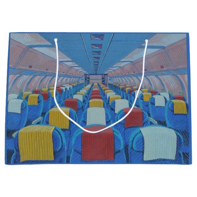 Aeroplane Seats (by Gregorio Undurraga) Large Gift Bag (Front)