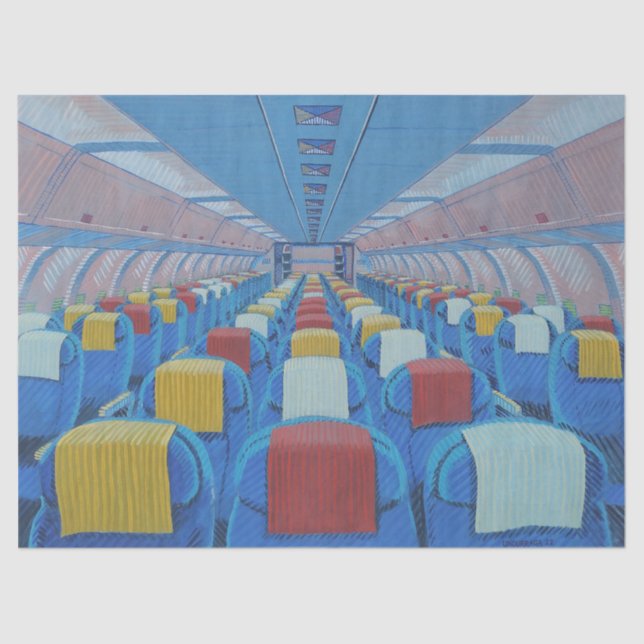 Aeroplane Seats (by Gregorio Undurraga) Tissue Paper (Front)