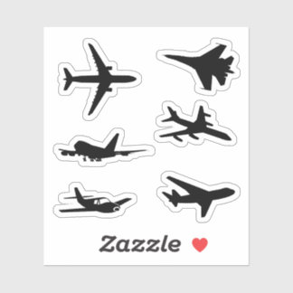Aeroplane Silhouette Stickers