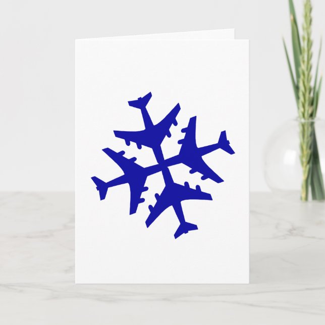 Aeroplane Snowflake Card (Front)